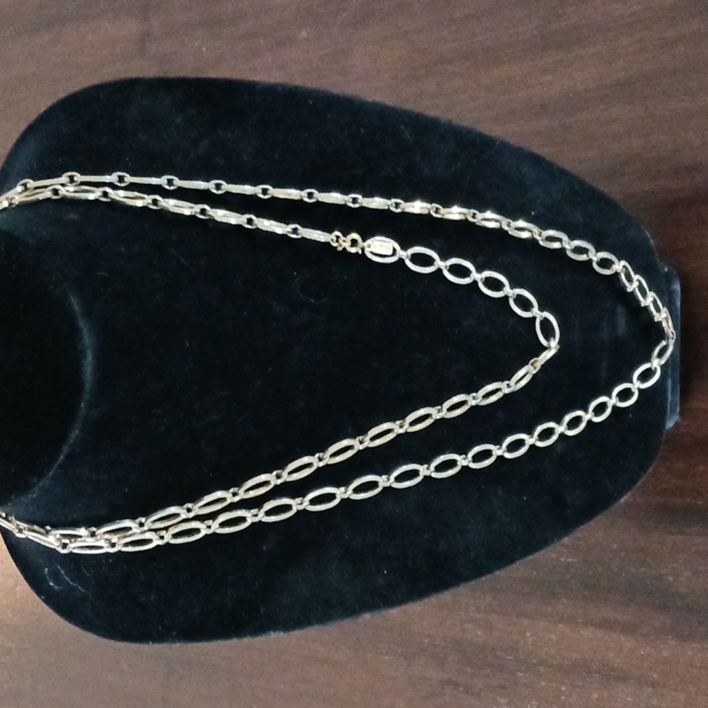 Vintage Monet Goldtone Necklace 54" Long